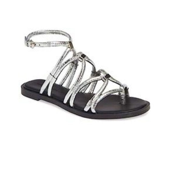 REBECCA MINKOFF Sarle Metallic-Strap Sandal Flats Size 6.5 - Picture 5 of 9